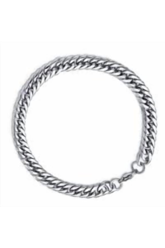 6”-11” Stainless Steel Cuban Double Chain Bracelet Men Women 3/5/7/9Mm Lobster
