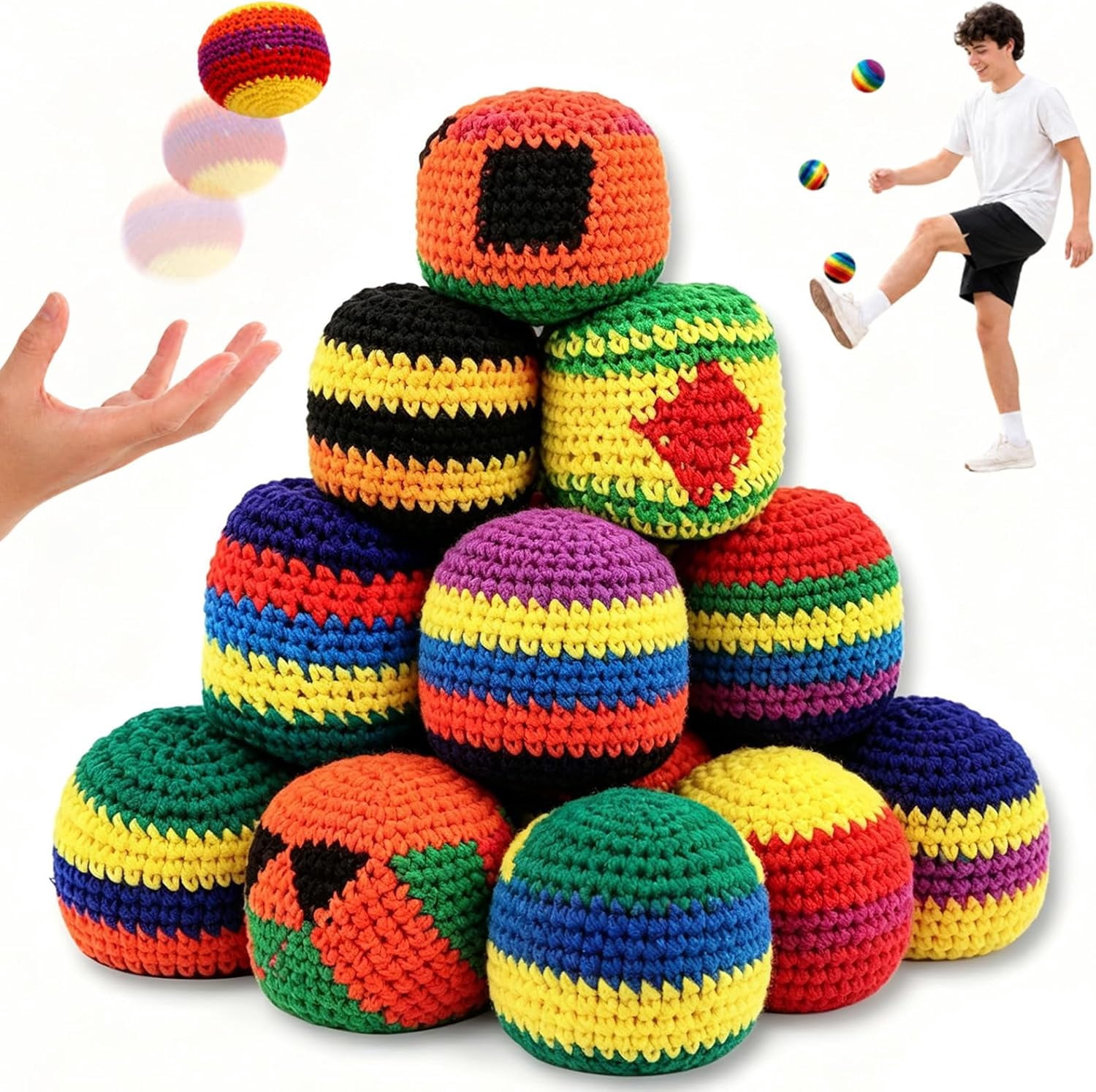 6/12/18/24 Pack Hand-Made Knitted Ball, 2026 Upgraded Crochet Balls for ...