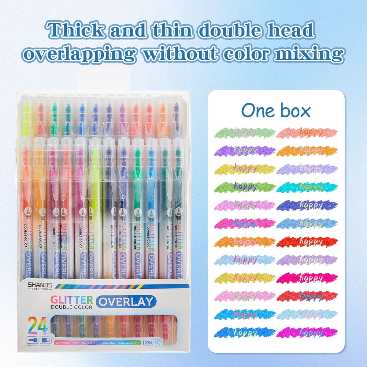 6/12/24 Color Changing Highlighter Pens Dual Tip Magic Markers
