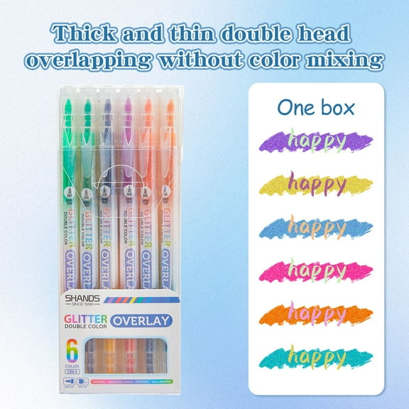 6/12/24 Color Changing Highlighter Pens, Dual Tip Magic Markers, Assorted Fluorescent Colors for Art Journaling, Note Taking, Journaling Supplies