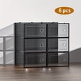 Shoes Rack For Display 6/12/24 Pack Large Shoe Storage Organizer for Closet, Modular Space ...