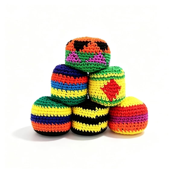 6/12/24PCS Knitted Hacky Sack Set, Hacky Sack Knitted Footbags, Crochet ...
