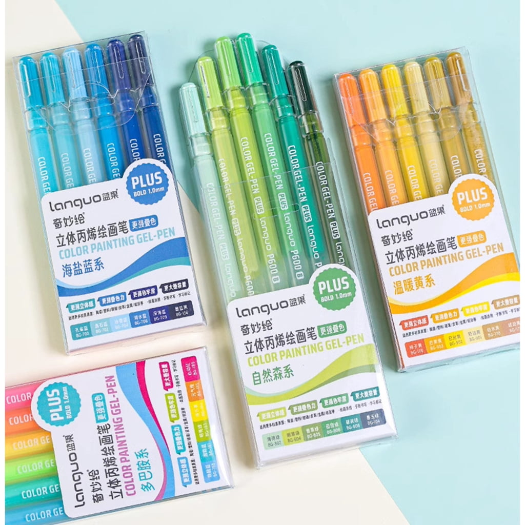 6/12/54 Color Gel Pen Acrylic Markers Set Acrylic Paint Pen Drawing Pen