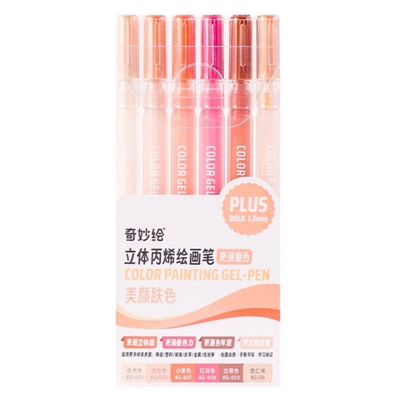 6/12/54 Color Gel Pen Acrylic Pen Acrylic Paint Pen Acrylic Paint Markers Craft Supplies for Ceramic Glass Drawing