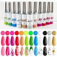 thumbnail image 1 of 6/12 Colors Gel Polish Kit Colorful Fashion Classic Nail Gel Set With 3 Bottles Of Base Coat Matte And Glossy Top Coat 8ml, for Salon Home DIY Manicure, 1 of 5
