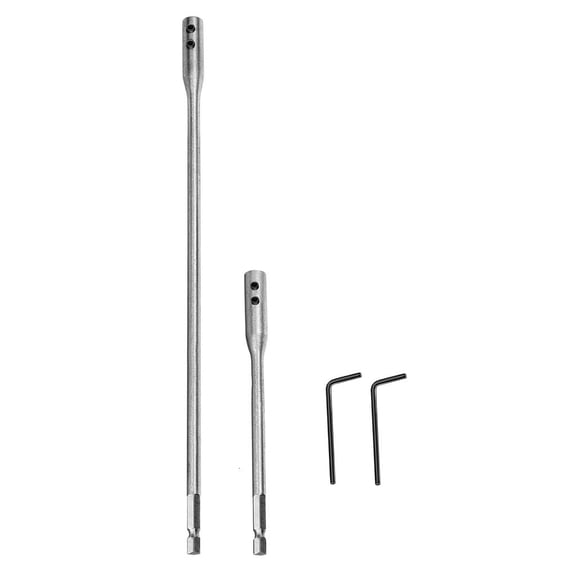 6'' & 12'' Drill Bit Extenders Kit 6Inch & 12Inch Hexagonal Shank Rod Improved Torque Transfer for Woodworking