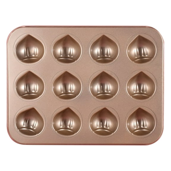 6/12 Holes Cake Pans Carbon Steel Baking Pan Stick Chestnut Cake Pans Bread Pans Baking Pan for Bread