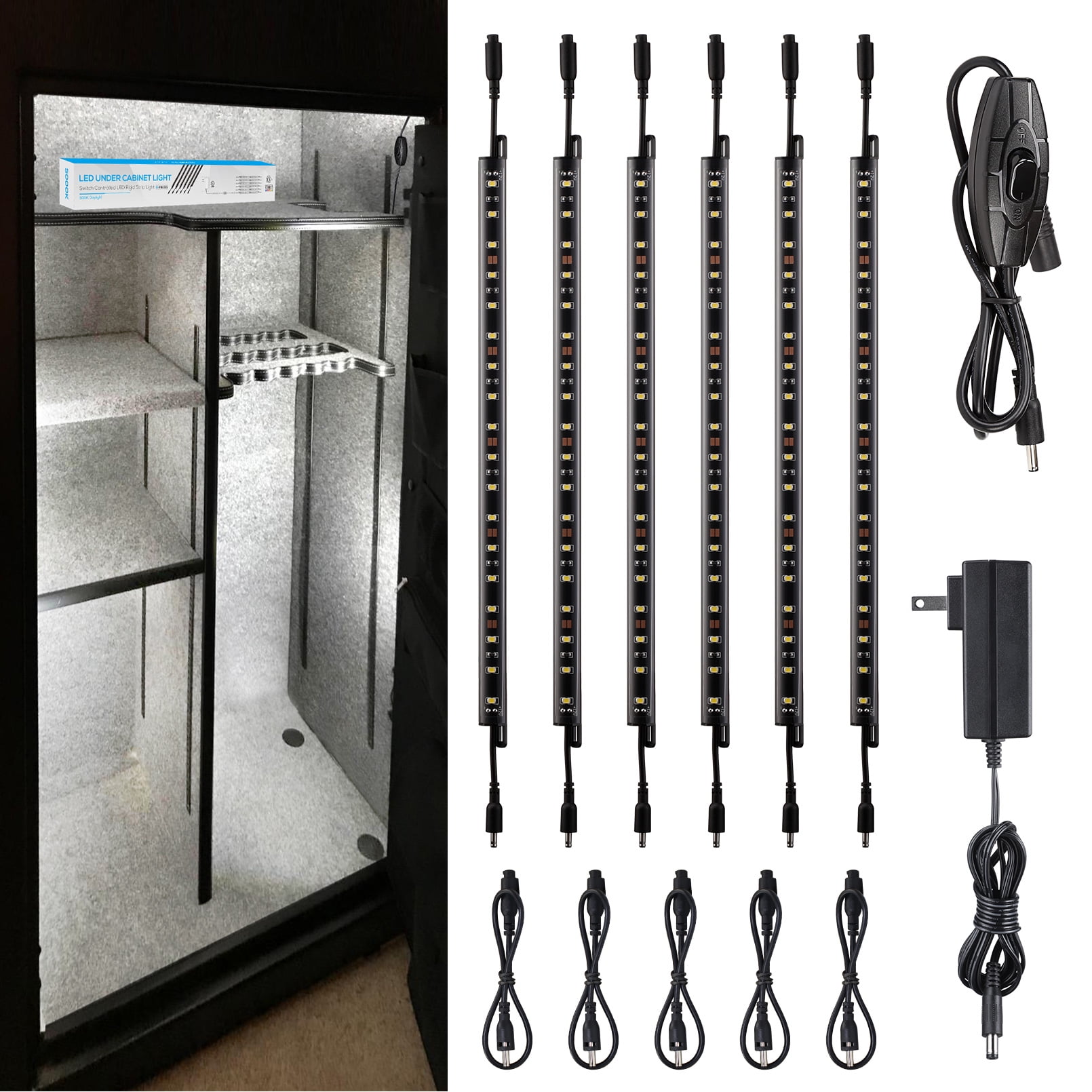 12-Inch Motion Activated Daylight LED Light Bars Kit