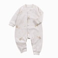 thumbnail image 1 of 6-12 Infant Jumpsuit Baby And Winter Clothing Baby Crawling Long Sleeve Romper Long Sleeve Newborn Fall Winter Clothes,Yellow Jumpsuit Sleep & Play One-Piece Bodysuit, 1 of 5