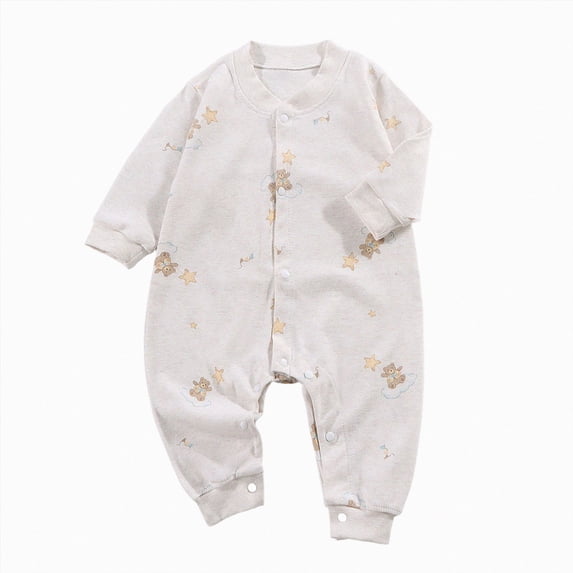 6-12 Infant Jumpsuit Baby And Winter Clothing Baby Crawling Long Sleeve Romper Long Sleeve Newborn Fall Winter Clothes,Yellow Jumpsuit Sleep & Play One-Piece Bodysuit