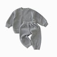 thumbnail image 1 of 6-12 Months Fall Winter Baby Girl Clothes PC Set Cute Print Rufle Shirt Top and Pants Outfit for Baby Kids Toddler Girls Adorable Outfits Long Sleeve Long Pants Set Gray, 1 of 3