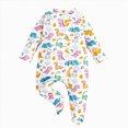 thumbnail image 1 of 6-12 Months Newborn Bodysuit Baby Romper For Falland Winter Long Sleev Belly Romper To Zipper Long Sleeve Sleeper Jumpsuit Light Yellow Infant Gift, 1 of 4