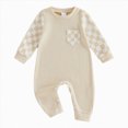 thumbnail image 1 of 6-12 Months Newborn Boys Romper Warm Print Romper Bodysuit Pajamas Sleep & Play Bodysuit, 1 of 5
