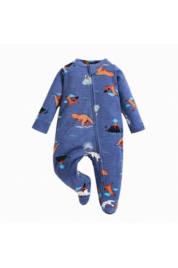 6-12 Months Newborn One-Piece Jumpsuit Baby Romper Winter Long Sleeve Belly Romper Romper Jumpsuit Dark Blue Newborn Gift