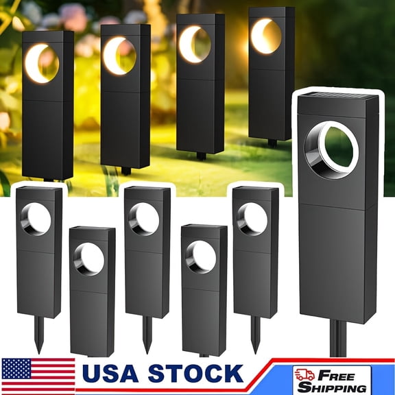 6/12 Pack 14.9Inch 800mAh Solar Pathway Lights - IPX5 Waterproof Dusk-to-Dawn 12H Lighting for Garden/Patio/Walkway Decor