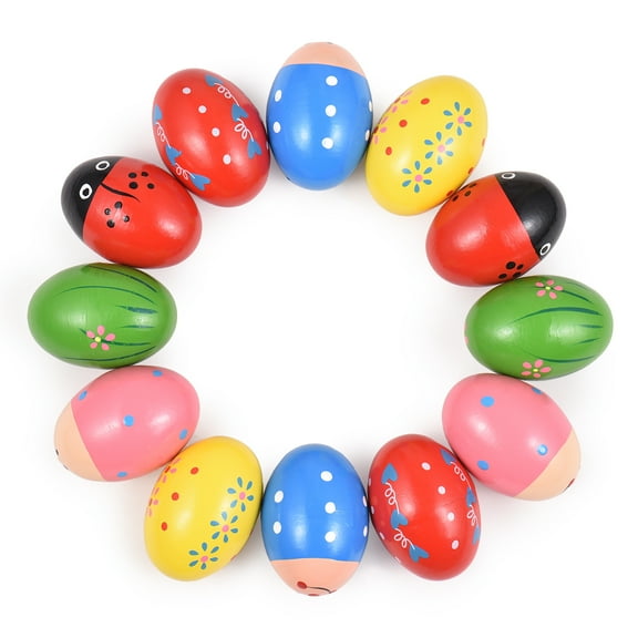 6/12 Pack Light Up Shake Eggs For Easter Basket, Party Favor Toys With Flashing LED Lights, Fun Sound & Light Up Novelty Gifts For Kids Easter Party, Christmas Stocking Stuffers