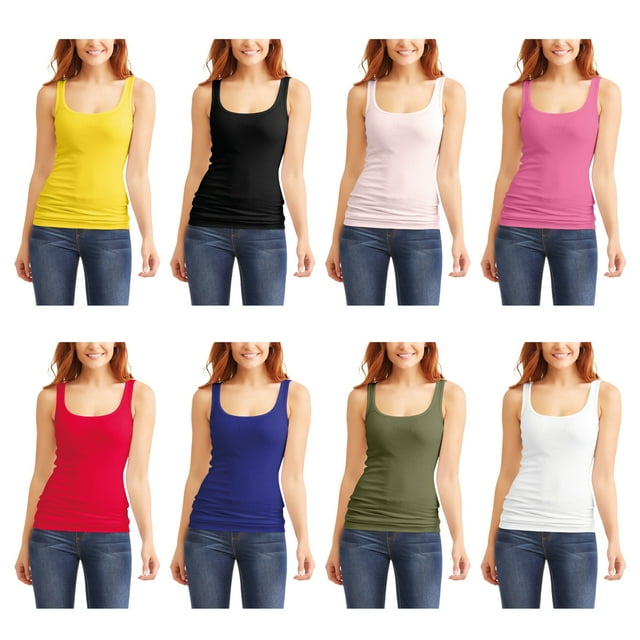 6/12Pack Women 100 Cotton Ribbed Racerback Tank Tops for Ultimate