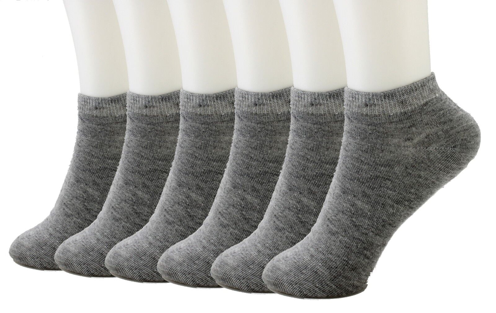 6-12 Pairs Ankle Quarter Crew Socks Cotton Sport Mens Women Size 9-11 10-13 Gray
