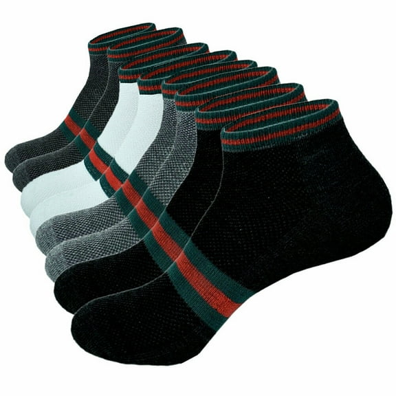 6-12 Pairs Men & Women Comfort Cotton Fashion Ankle Athletic or Casual Ankle Socks (10-13 (Men), 6 Pack)