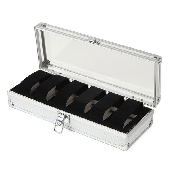 6/12 Slots Watch Box with Large Transparent Lid Watch Box Organizer Watch Display Storage Box Jewelry Watch Box for Men
