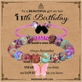 thumbnail image 1 of 6-12 Years Old Girls Birthday Butterfly Bracelet Gifts, Colorful Natural Stone Butterfly Charm Bracelet for Teen Girls, Birthday Gifts for Daughter Granddaughter Niece Sister, 1 of 6