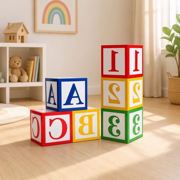 6 123 Balloon Boxes, Letter Number Cardboard Box Decorations for Birthday Party, Back to Photo Props, 11.81 x 11.81 x 11.81 Inches