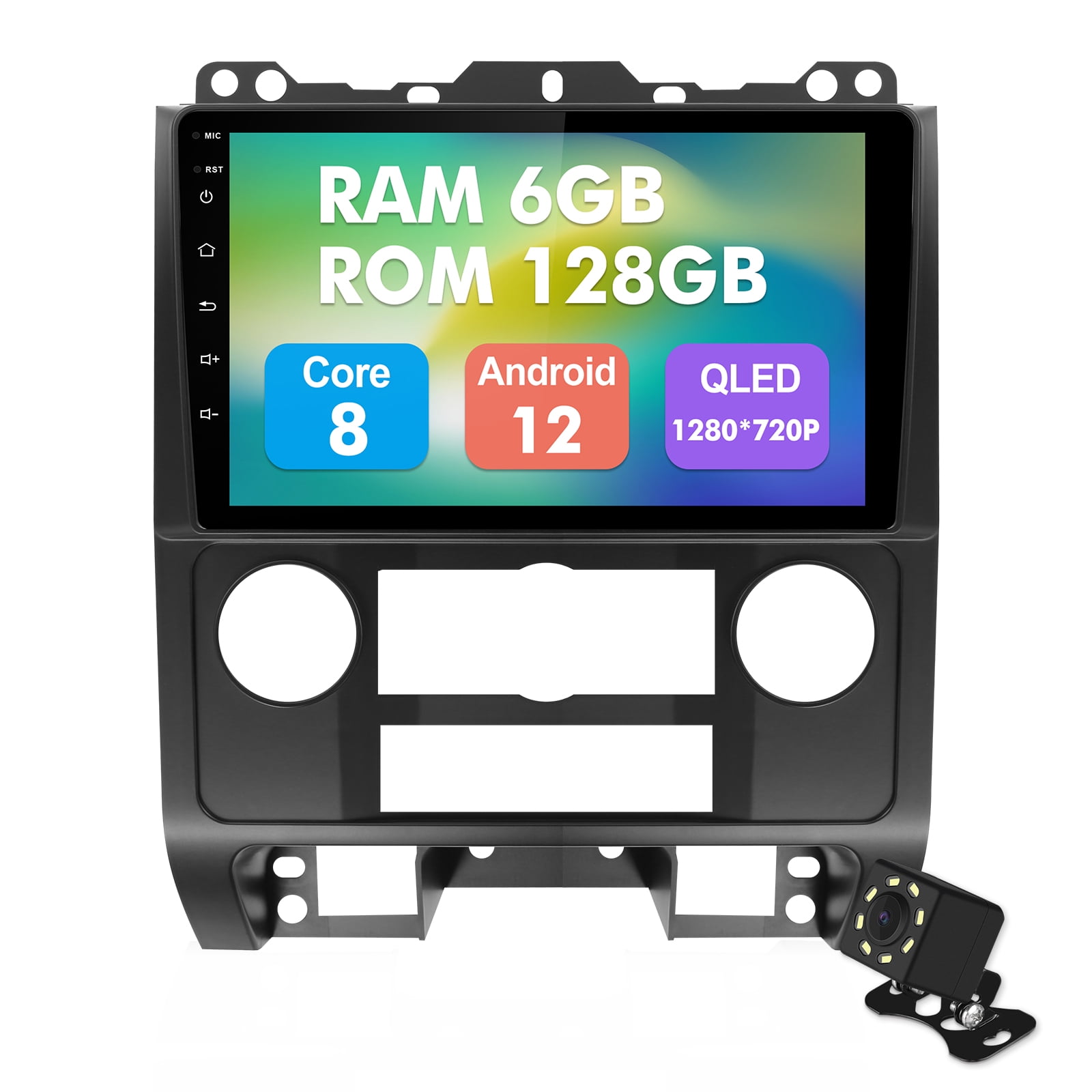9" Android Car Stereo For 2007-2012 Ford Escape - Wireless CarPlay, Android Auto, GPS, Backup Camera
