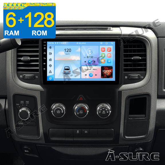 6+128G Android 13 Car Radio Stereo for 2013-2018 Dodge Ram 1500 2500 3500 Wireless CarPlay BT WiFi 4G LTE DSP