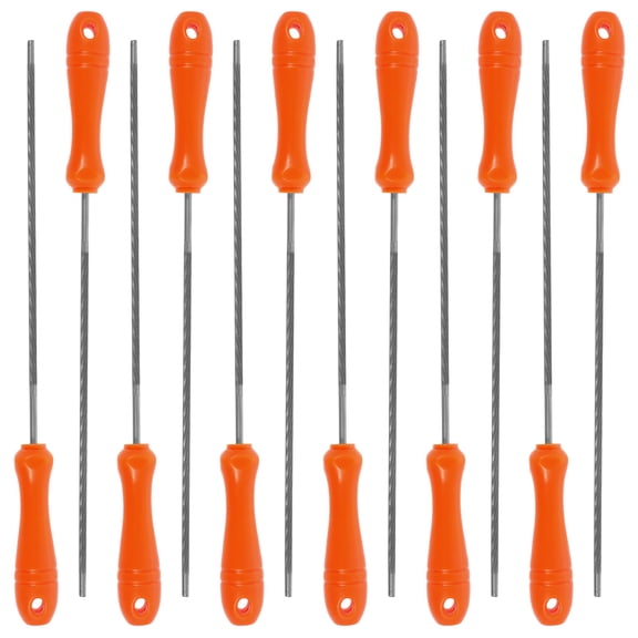 6/12Pcs Chainsaw Chain Sharpening File Set Chainsaw Files Sharpener Multipurpose Chainsaw Sharpening File Chainsaw File Steel Chainsaw Chain Sharpening File for Chainsaw Sharpening