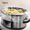 thumbnail image 1 of 6/12Pcs Slow Cooker Liners, 15"x19" Food Safe Nylon Blend Cooking Bags, Disposable Pot Liners for 3-8 QT Oval & Round Crockpots, Easy Cleanup for Soups, Stews, Chili, Kitchen,6pcs, 1 of 6