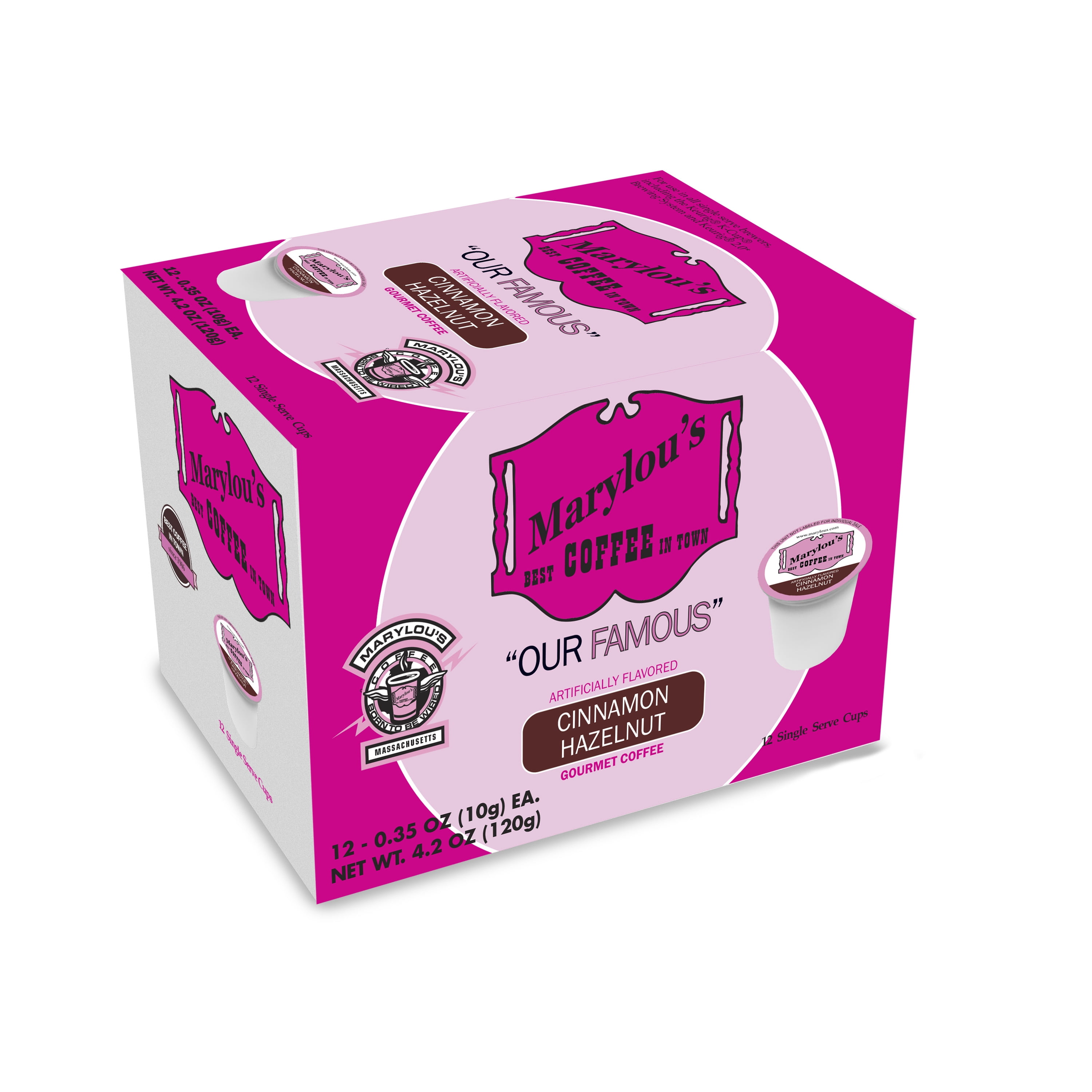 6/12ct Marylou's Cinnamon Hazelnut Single Serve Cup Coffee