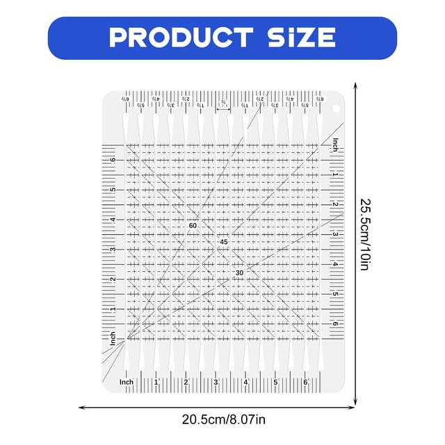 6/12inch Scale Slotted Quilting Ruler Acrylic Fabric Strip Cutting ...