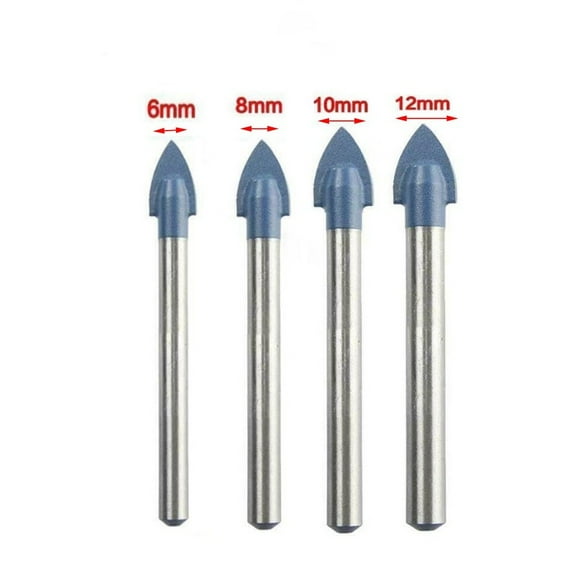 6-12mm Glass Tile diamond Tip Drill Bit Set Tungsten Carbide Tipped Cutter Head