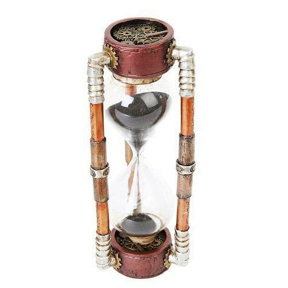 6.13 Inch Steampunk Inspired Sand Timer Hourglass Statue Figurine