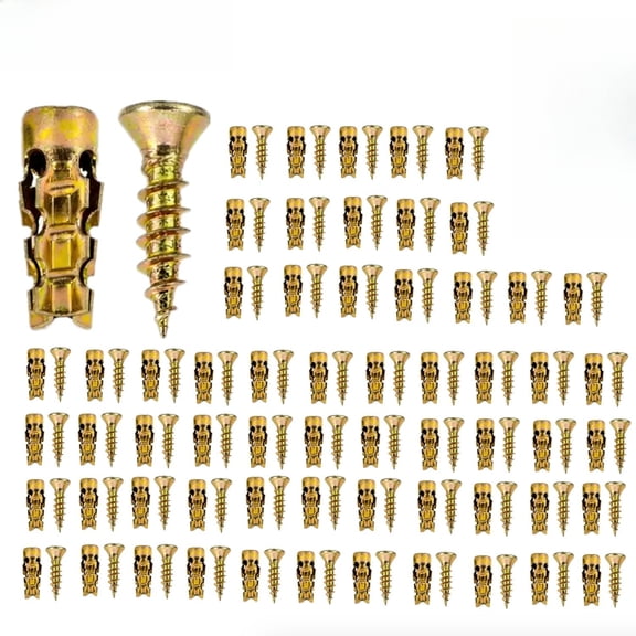 6×14mm Short Expansion Screw Set, Cabinet Hinge Repair Screws for Stripped Thread Fix, Wood Door Anchor Repair Kit, Heavy Duty Fasteners