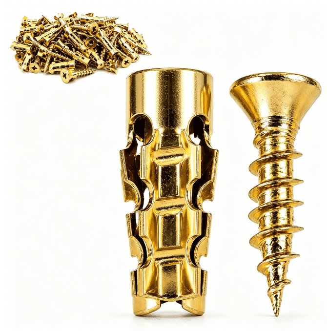 Short Thread Screw 6×14mm Short Expansion Screw Set for Cabinet Hinge Repair & Stripped ...