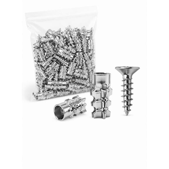 6×14mm Short Expansion Screw Set, Door Hinge Thread Repair Screws, Short Expansion Wall Anchors for Cabinet Hinge Repair & Stripped Thread Restoration (30)