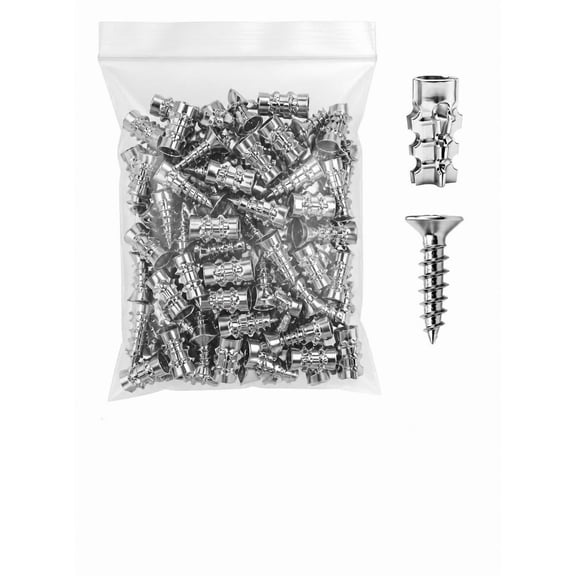 6×14mm Short Expansion Screw Set, Door Hinge Thread Repair Screws, Short Expansion Wall Anchors for Cabinet Hinge Repair & Stripped Thread Restoration