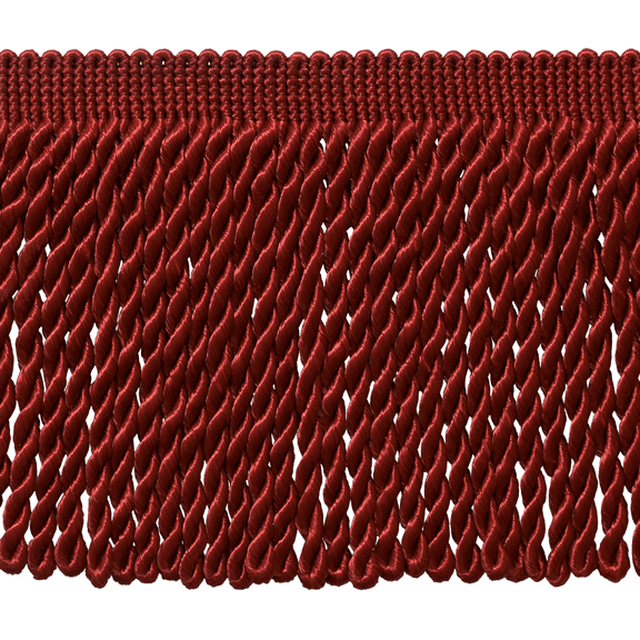 6" (15cm) Basic Solid Collection Traditional Satiny Bullion Fringe Trim # BFS6,, Cherry Red #E13 (Dark Crimson Red) 5 Yards (15 ft/4.5m)