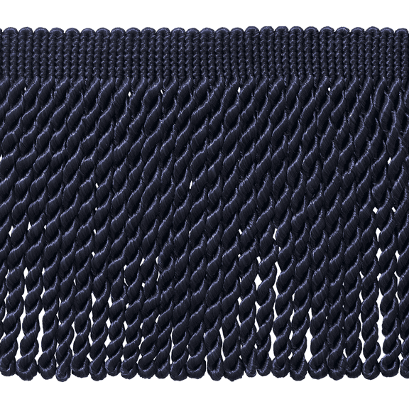 6" (15cm) Basic Solid Collection Traditional Satiny Bullion Fringe Trim # BFS6,, Dark Navy Blue #J3 (Dark Blue) Sold By The Yard (36"/3 ft/0.9m)
