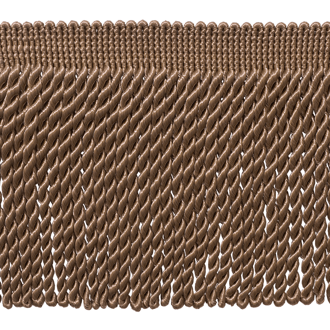 DecoPro Fransenborte 4,5 M – 3,5 Cm Breit, Dunkles Sandbeige, Für Kissen & Vorhänge