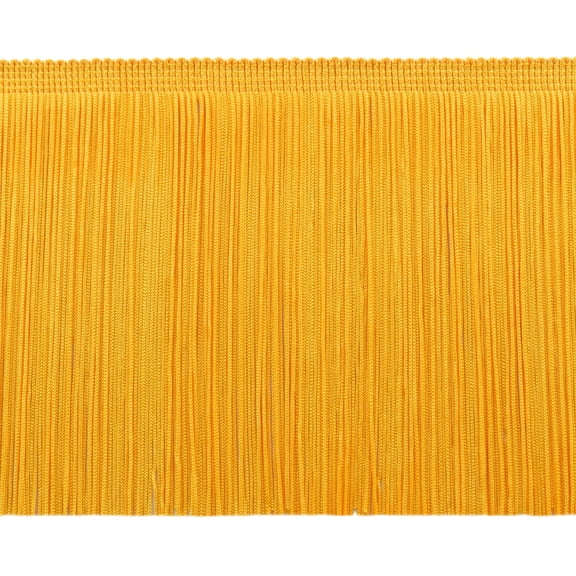 6" (15cm) Chainette Fringe Trim # CF06,, Canary Gold #FG2 (Bright Yellow Gold) Sold By The Yard (36"/3 ft/0.9m)