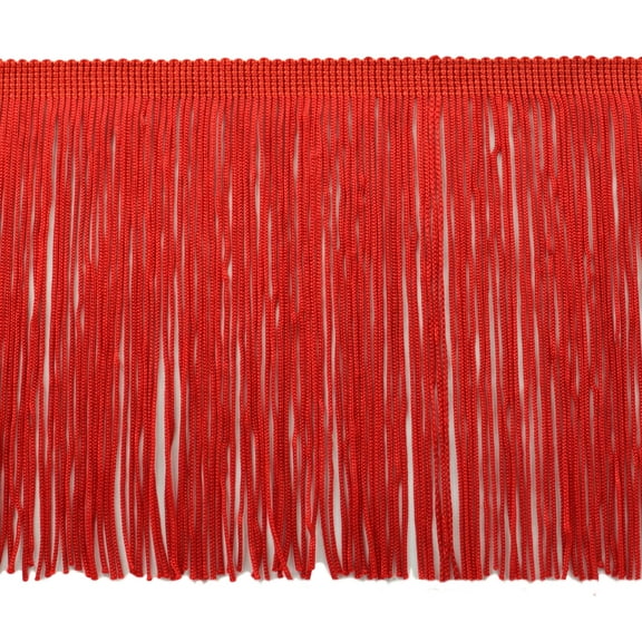 6" (15cm) Chainette Fringe Trim # CF06,, Cherry Red #E6 (Bright Red) 5 Yards (15 ft/4.5m)