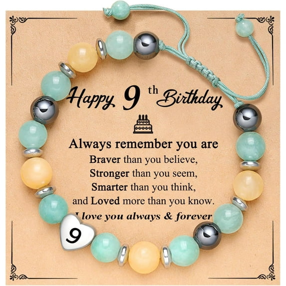 6-18 Year Old Girl Birthday Sweet Number Heart Bracelet Gifts for Daughter/Granddaughter/Niece/Friends