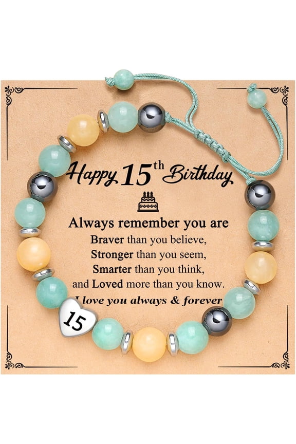 6-18 Year Old Girl Birthday Sweet Number Heart Bracelet Gifts for Daughter/Granddaughter/Niece/Friends