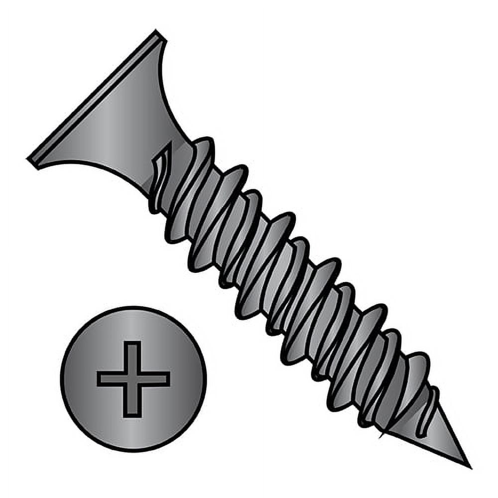 6-18X1 5/8 Phillips Bugle Head Hi Low Drywall Screw Black Phosphate (Pack Qty 5,000) BC-0626HPG