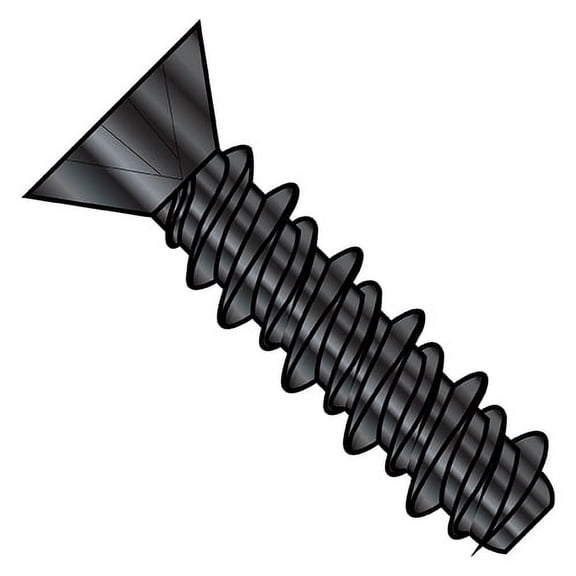 6-19X3/4 Phillips Flat High Low Screw Fully Threaded Black Zinc (Pack Qty 10,000) BC-0612HPFBZ
