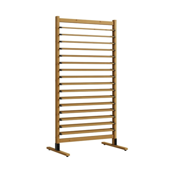 6.1ft H x 3.1ft W (1 Panel) Freestanding or Surface Mount Enclo Solara Louvered Screen, Wood Privacy Fence, Balcony Privacy Screen, Decorative Panel, Upgrade your Outdoor Patio or Porch, EC18044