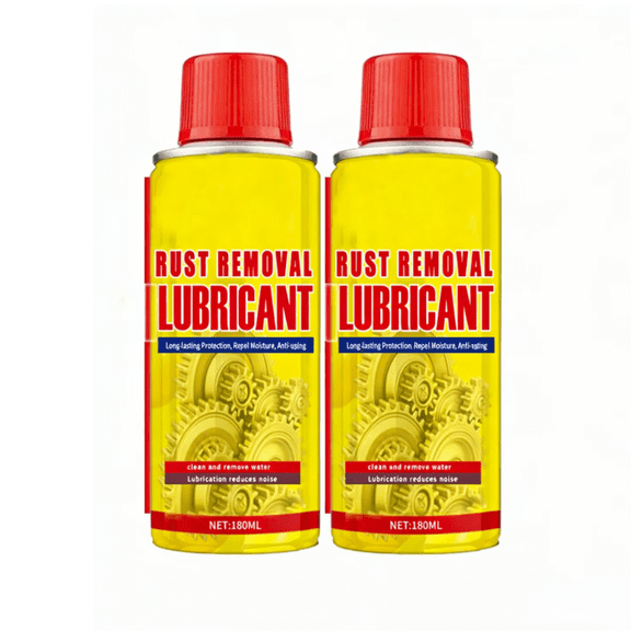6.1oz Rust Remover & Lubricant Spray (2 Pack), Multi-Purpose Penetrating Oil for Metal, Fast-Acting Rust Dissolver for Tools, Bolts, Hinges, Chains & Vehicle Maintenance