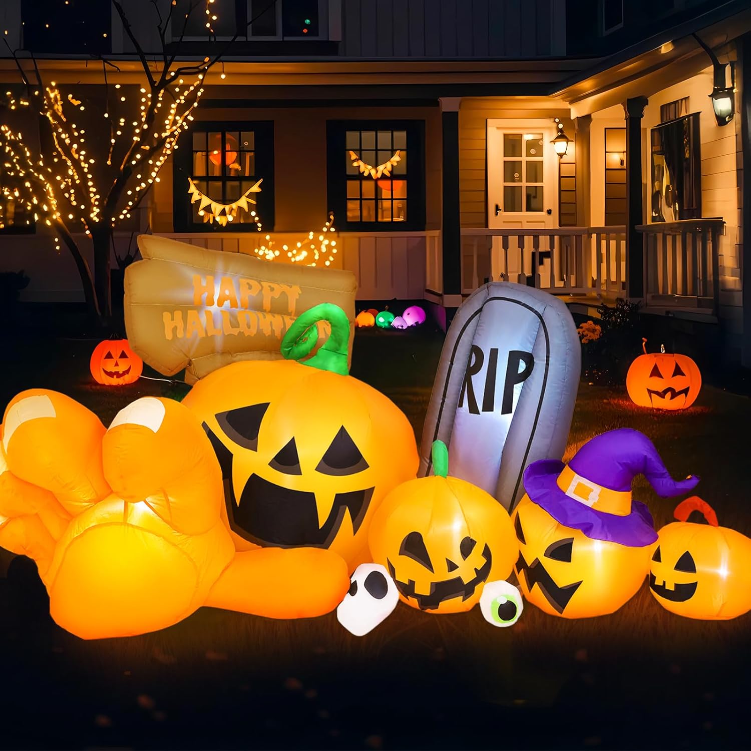 Halloween Dart Board Game For Kids - 30" Pumpkin Witch Hat With 12 Sticky Balls | Indoor/Outdoor Party Game & Decor